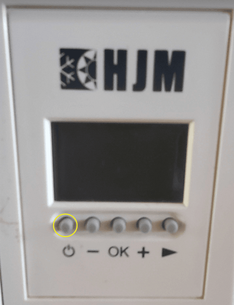 Botón de encendido del radiador